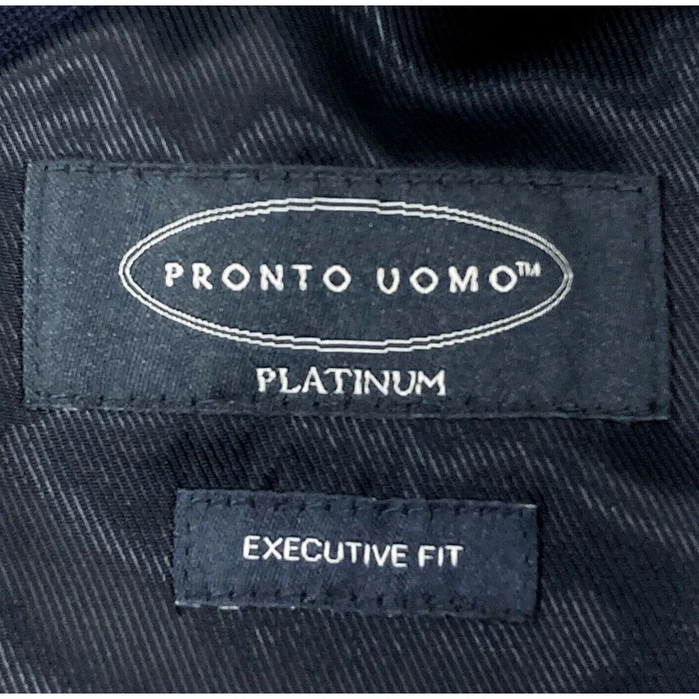 Pronto Uomo Platinum Blazer Wool Navy Blue 48 50 L Executive Fit 2 Vent Preppy
